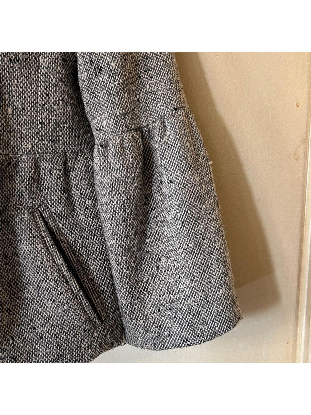 Olive des Olive Black and White Double-Breasted Tweed Jacket size S - Picture 6 of 11